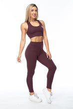 Load image into Gallery viewer, XOGO PERFORMANCE LEGGINGS - Maroon - XOGO