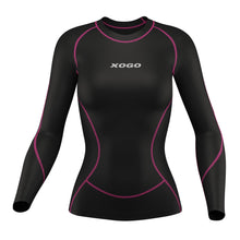 Load image into Gallery viewer, XOGO PERFORMANCE XP300 WOMEN’S BASELAYER TOP  - Black/Pink - XOGO